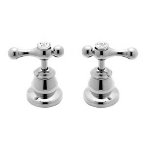 Tudor Wall Top Set With Lever Handles - Pair - Click Image to Close